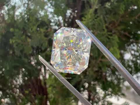 You tube Video Of Grey Radiant Cut Loose Moissanite 