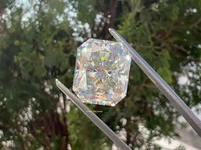 You tube Video Of Grey Radiant Cut Loose Moissanite 