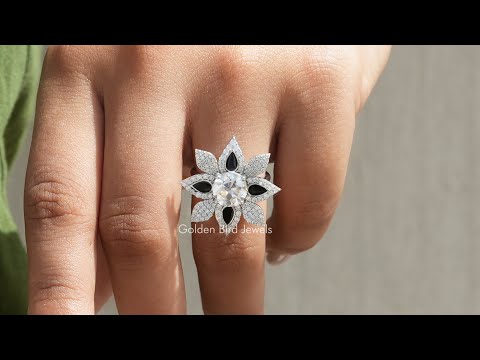 YouTube Video Of 2 Carat Old European Round Cut Moissanite Ring