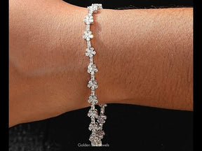 YouTube Video Of Pear And Baguette Cut Froral Bracelet