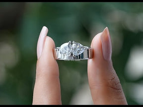 YouTube Videao of Trillion Cut Two Stone Moissanite Engagement Ring