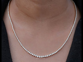 YouTube Video Of Round Cut Lab Diamond Tennis Necklace