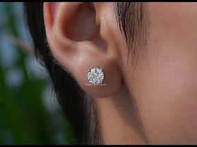 YouTube Video Of Old European Round Cut Stud Earrings 