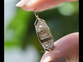 YouTube Video Of Baguette And Bullet Cut Moissanite Pendant
