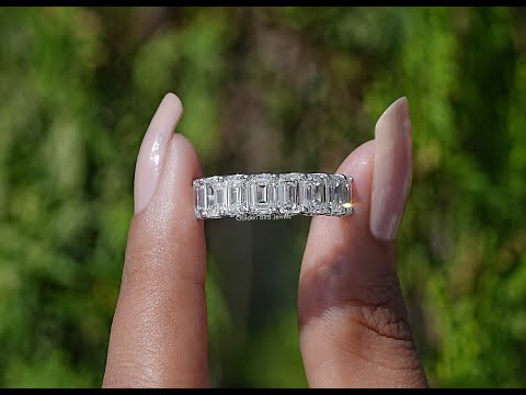 YouTube Video Of Emerald Cut Half Eternity Band 