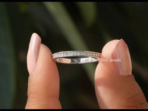 Round Cut Lab Diamond Full Eternity Wedding Band