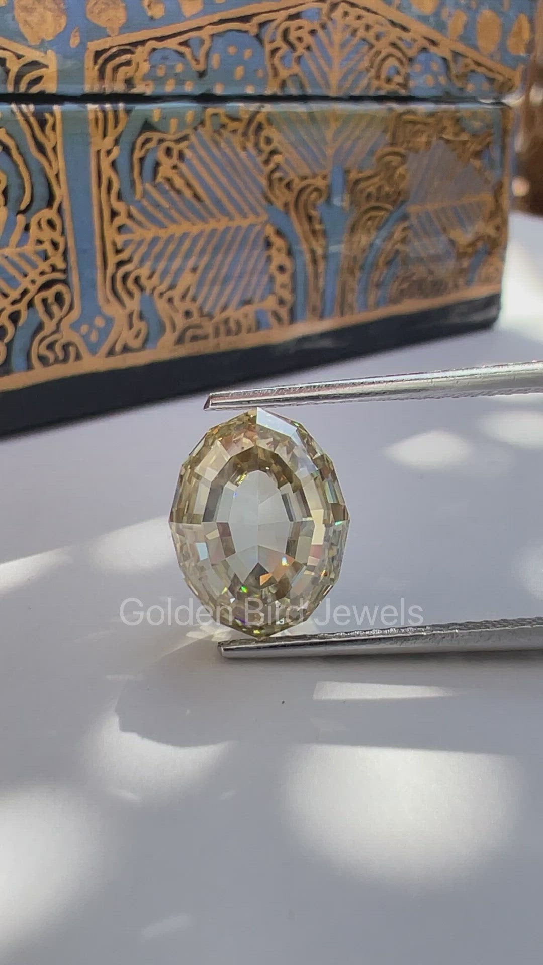 Video Of Step Cut Oval Loose Moissanite