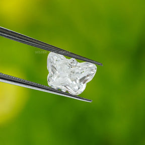 Colorless Butterfly Shaped Loose Moissanite