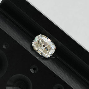 Side view of Moissanite Old Mine Cushion Cut Stone