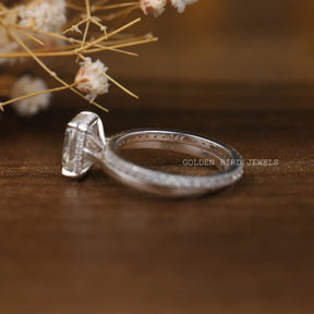 View of Cushion Cut Moissanite Bridal Ring