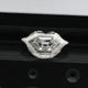 Front View Of Antique Colorless Lips Cut Loose Moissanite In White