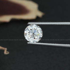 View of Old European Round cut Loose Moissanite 