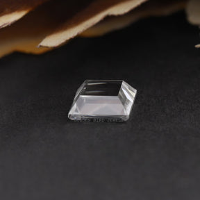 Back View Of Moissanite Princess Cut Loose Stone
