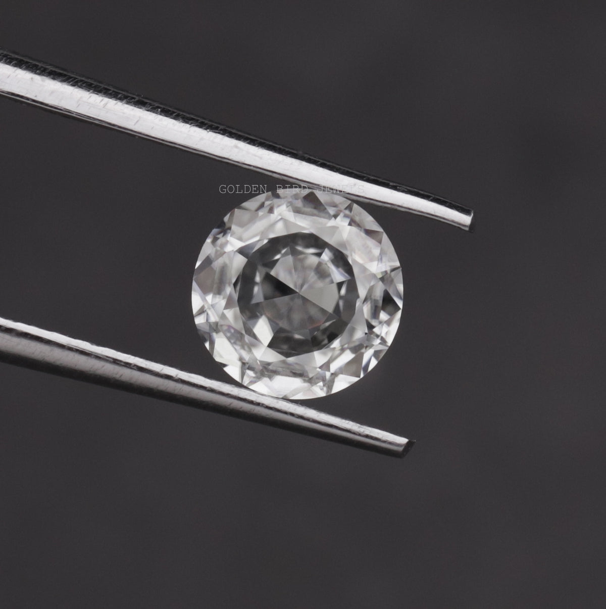 Top View of Moissanite Rose Cut Round Loose Stone