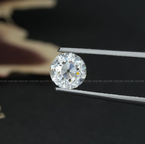 Top view of Old European Round Moissanite Stone