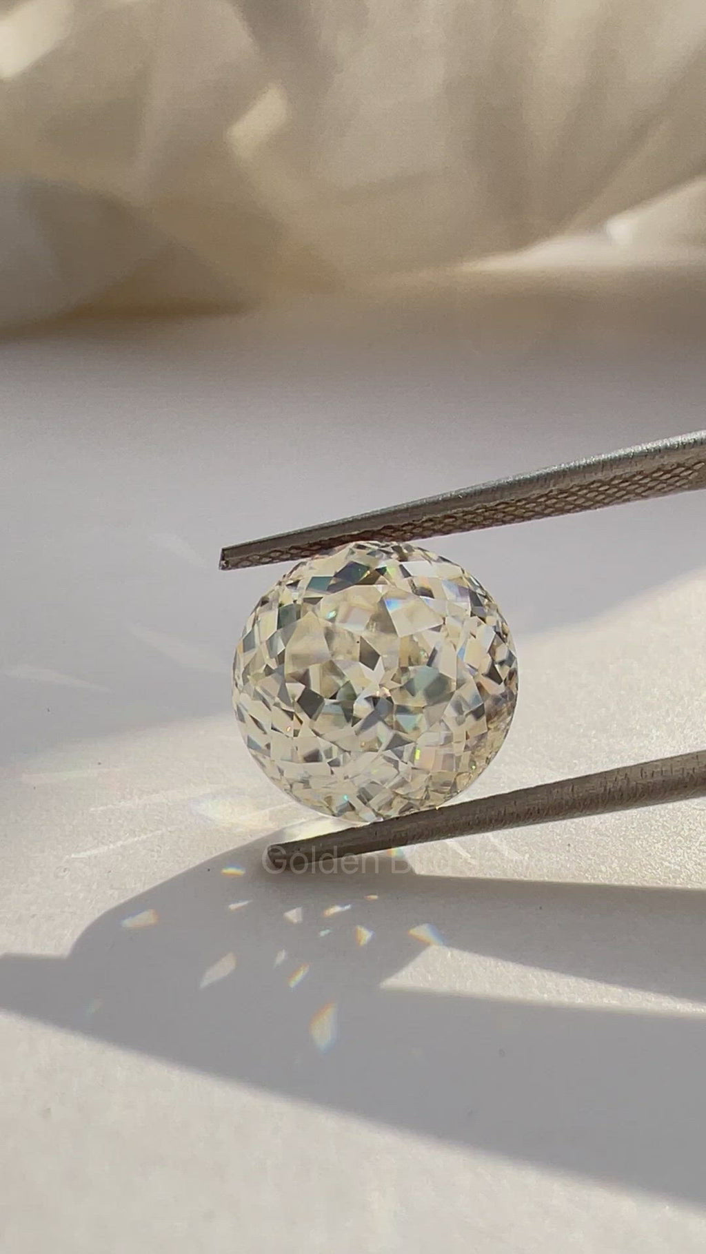 Video Of Portuguese Cut Round Loose Moissanite