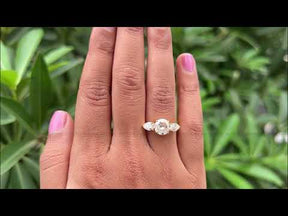 YouTube Video Of Rose Cut Round Cut Moissanite Ring