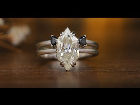 YouTube Video Of Colorless Dutch Marquise Moissanite Ring