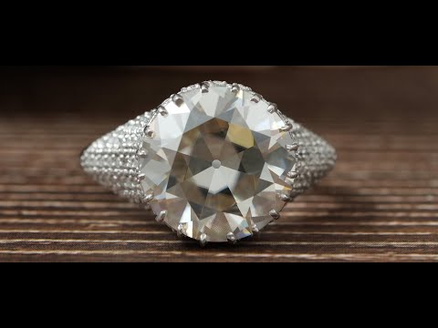 YouTube Video Of Old European Cut Round Moissanite Ring