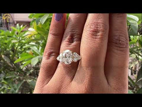YouTube video of  Oval crushed moissanite engagement ring 
